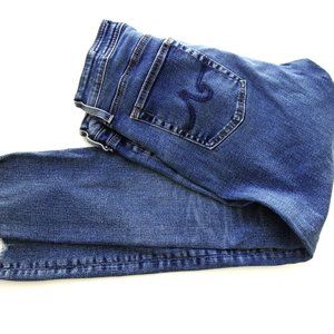 AG Skinny Ankle Jeans Frayed Hem Size 30R Pre Owned